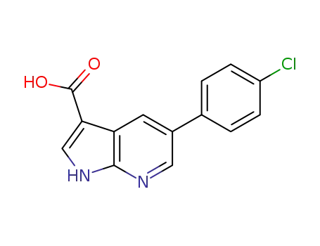 5-(4-chlorophenyl)-1H-pyrrolo[2,3-b]pyridine-3-carboxylic acid