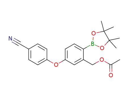 5-(4-cyanophenoxy)-2-(4,4,5,5-tetramethyl-1,3,2-dioxaborolan-2-yl)benzyl acetate