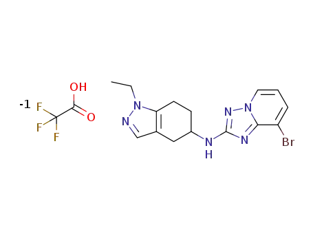 (8-bromo[1,2,4]triazolo[1,5-a]pyridine-2-yl)(1-ethyl-4,5,6,7-tetrahydro-1H-indazol-5-yl)amine trifluoroacetic acid salt