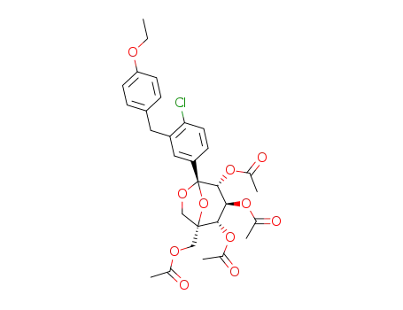 [(1R,2S,3S,4R,5S)-2,3,4-triacetoxy-5-[4-chloro-3-[(4-ethoxyphenyl)methyl]phenyl]-6,8-dioxabicyclo[3.2.1]octane-1-yl]acetic acid methyl ester