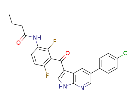 N-(3-(5-(4-chlorophenyl)-1H-pyrrolo[2,3-b]pyridine-3-carbonyl)-2,4-difluorophenyl)butyramide