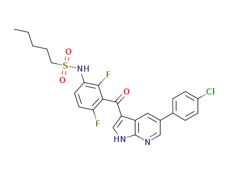 N-(3-(5-(4-chlorophenyl)-1H-pyrrolo[2,3-b]pyridine-3-carbonyl)-2,4-difluorophenyl)pentane-1-sulfonamide