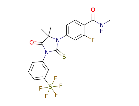 4-(5,5-dimethyl-4-oxo-2-thioxo-3-(3-(pentafluorosulfanyl)phenyl)imidazolidin-1-yl)-2-fluoro-N-methylbenzamide
