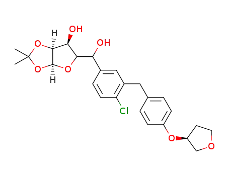 (4-chloro-3-(4-(3(S)-tetrahydrofuryloxy)benzyl)phenyl)((3aS,6S,6aS)-6-hydroxy-2,2-dimethyltetrahydrofuran[2,3-d][1,3]dioxolan-5-yl)methanol