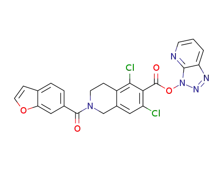 3H-[1,2,3]triazolo[4,5-b]pyridin-3-yl 2-(benzofuran-6-carbonyl)-5,7-dichloro-1,2,3,4-tetrahydroisoquinoline-6-carboxylate