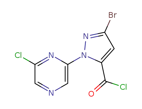1-(6-chloropyrazin-2-yl)-3-bromo-1H-pyrazole-5-carbonyl chloride