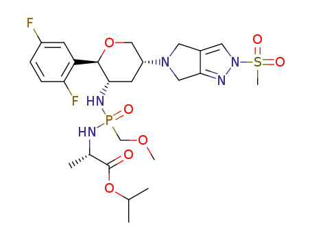 isopropyl (2S)-2-[[[[(2R,3S,5R)-2-(2,5-difluorophenyl)-5-(2-methylsulfonyl-4,6-dihydropyrrolo[3,4-c]pyrazol-5-yl)tetrahydropyran-3-yl]amino](methoxymethyl)phosphoryl]amino]propanoate