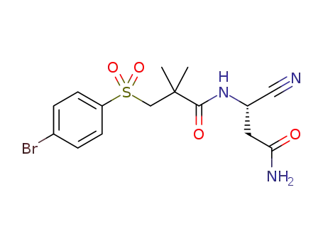 (S)-N-(3-amino-1-cyano-3-oxopropyl)-3-((4-bromophenyl)sulfonyl)-2,2-dimethylpropanamide