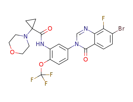 N-[5-(7-bromo-8-fluoro-4-oxoquinazolin-3 (4H)-yl)-2-(trifluoromethoxy)phenyl]-1-(morpholin-4-yl)cyclopropane-1-carboxamide