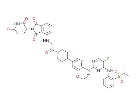 4-((2-(4-(4-((5-chloro-4-((2-(isopropylsulfonyl)phenyl)amino)pyrimidin-2-yl)amino)-5-isopropoxy-2-methylphenyl)piperidin-1-yl)-2-oxoethyl)amino)-2-(2,6-dioxopiperidin-3-yl)isoindoline-1,3-dione