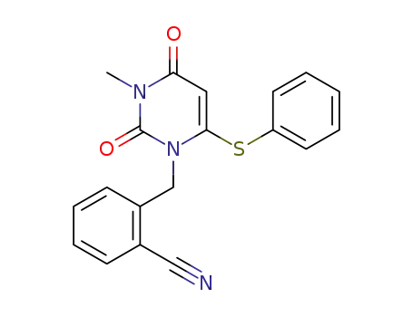 2-((3-methyl-2,4-dioxo-6-(phenylthio)-3,4-dihydropyrimidin-1(2H)-yl)methyl)benzonitrile