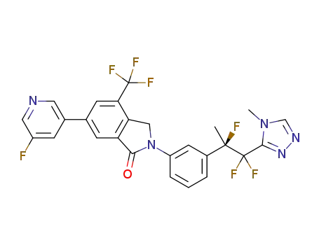(R)-6-(5-fluoropyridin-3-yl)-2-(3-(1,1,2-trifluoro-1-(4-methyl-4H-1,2,4-triazol-3-yl)propan-2-yl)phenyl)-4-(trifluoromethyl)isoindolin-1-one