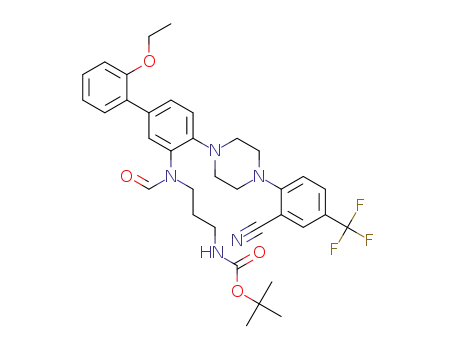 tert-butyl N-{3-[(4-{4-[2-cyano-4-(trifluoromethyl)phenyl]piperazin-1-yl}-2'-ethoxy-[1,1'-biphenyl]-3-yl)formamido]propyl}carbamate
