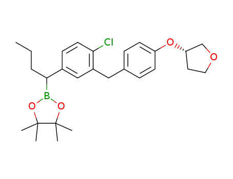 2-(1-(4-chloro-3-(4-(((S)-tetrahydrofuran-3-yl)oxy)benzyl)phenyl)butyl)-4,4,5,5-tetramethyl-1,3,2-dioxaborolane