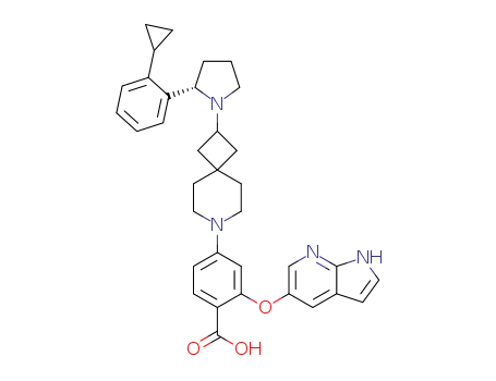 (S)-2-((1H-pyrrolo[2,3-b]pyridin-5-yl)oxy)-4-(2-(2-(2-cyclopropylphenyl)pyrrolidin-1-yl)-7-azaspiro[3.5]nonan-7-yl)benzoic acid