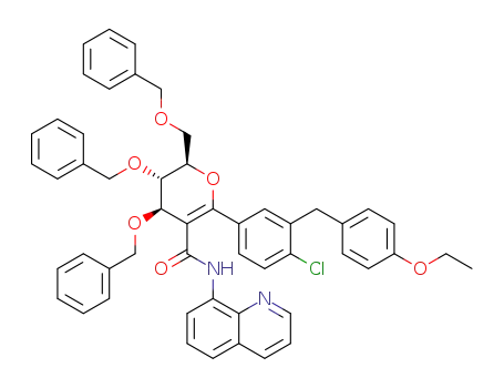2-N-(quinolin-8-yl)carbamoyl1-(4-chloro-3-(4-ethoxybenzyl)-benzene)-3,4,6-tri-O-benzyl-D-glucal