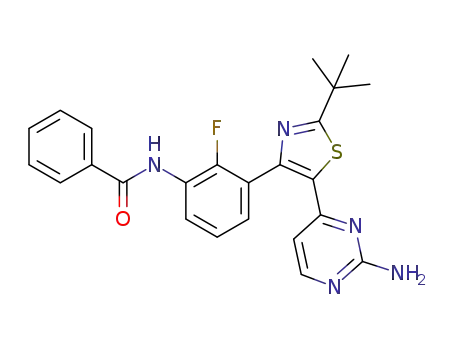 N-(3-(5-(2-aminopyrimidin-4-yl)-2-(tert-butyl)thiazol-4-yl)-2-fluorophenyl)benzamide
