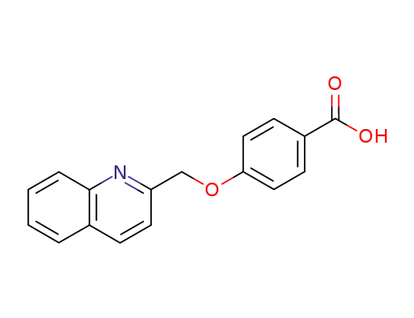 Molecular Structure of 123724-16-3 (p-(2-Quinolinylmethoxy)benzoic acid)