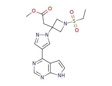 methyl 2-{1-(ethanesulfonyl)-3-[4-(7H-pyrrolo[2,3-d]pyrimidin-4-yl)-1H-pyrazol-1-yl]azetidin-3-yl}acetate