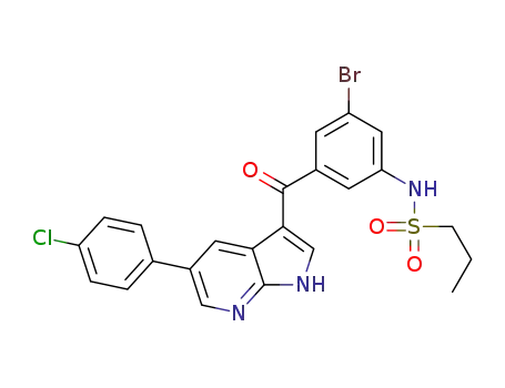N-(3-bromo-5-(5-(4-chlorophenyl)-1H-pyrrolo[2,3-b]pyridine-3-carbonyl)phenyl)propane-1-sulfonamide
