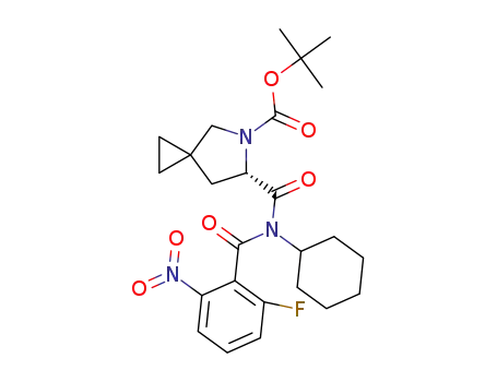 tert-butyl (S)-6-(cyclohexyl(2-fluoro-6-nitrobenzoyl)carbamoyl)-5-azaspiro[2.4]heptane-5-carboxylate