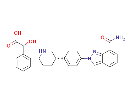 2-{4-[(3S)-piperidin-3-yl]phenyl}-2H-indazole-7-carboxamide (R)-(-)-mandelate