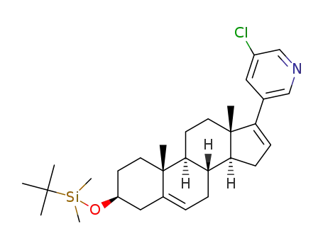3-((3S,8R,9S,10R,13S,14S)-3-((tert-butyldimethylsilyl)oxy)-10,13-dimethyl-2,3,4,7,8,9,10,11,12,13,14,15-dodecahydro-1H-cyclopenta[a]phenanthren-17-yl)-5-chloropyridine