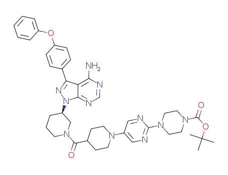 tert-butyl 4-[5-[4-[(3R)-3-[4-amino-3-(4-phenoxyphenyl)pyrazolo[3,4-d]pyrimidin-1-yl]piperidine-1-carbonyl]-1-piperidyl]pyrimidin-2-yl]piperazine-1-carboxylate