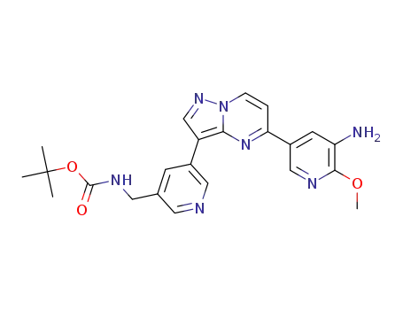 {5-[5-(5-amino-6-methoxypyridin-3-yl)pyrazolo[1,5-a]pyrimidin-3-yl]pyridin-3-ylmethyl}carbamic acid tert-butyl ester
