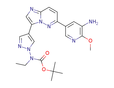 2-{4-[6-(5-Amino-6-methoxy-pyridin-3-yl)-imidazo[1,2-b]pyridazin-3-yl]pyrazol-1-yl}(ethyl)carbamic acid tert-butyl ester