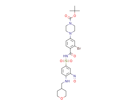 tert-butyl 4-[3-bromo-4-([3-nitroso-4-[(oxan-4-ylmethyl)amino]benzenesulfonyl]carbamoyl)phenyl]piperazine-1-carboxylate