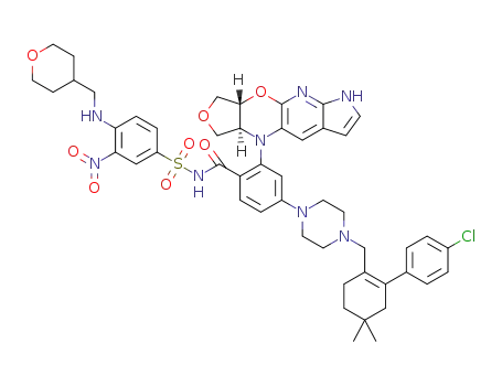 4-(4-[[2-(4-chlorophenyl)-4,4-dimethylcyclohex-1-en-1-yl]methyl]piperazin-1-yl)-2-[(11S,15R)-13,16-dioxa-2,4,10-triazatetracyclo[7.7.0.0^[3,7].0^[11,15] ]hexadeca-1(9),2,5,7-tetraen-10-yl]-N-[3-nitro-4-[(oxan-4-ylmethyl)amino]benzenesulfonyl]benzamide