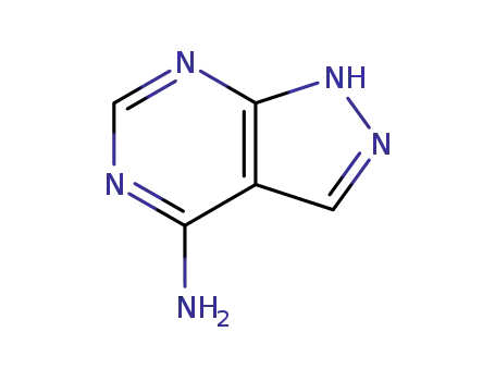 Molecular Structure of 2380-63-4 (4-Aminopyrazolo[3,4-d]pyrimidine)