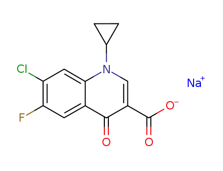 1-cyclopropyl-6-fluoro-7-chloro-4-oxo-1,4-dihydro-quinoline-3-carboxylic acid sodium salt