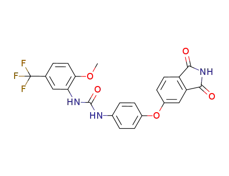 N-(2-methoxy-5-(trifluoromethyl)phenyl)-N'-(4-(1,3-dioxoisoindolin-5-yloxy)phenyl)urea