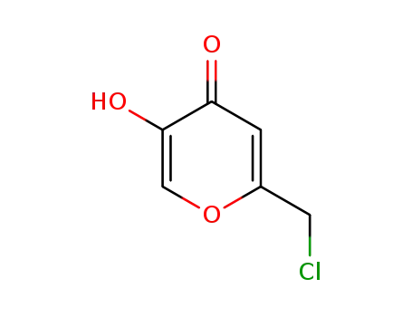Molecular Structure of 7559-81-1 ((2-CHLOROMETHYL)-5-HYDROXY-4H-PYRAN-4-ONE)
