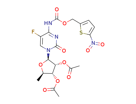 Cytidine, 5'-deoxy-5-fluoro-N-[[(5-nitro-2-thienyl)methoxy]carbonyl]-,  2',3'-diacetate