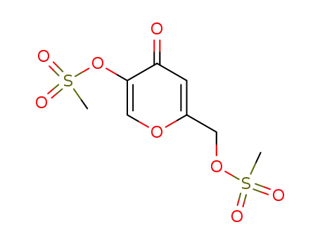 Molecular Structure of 5443-45-8 (6-{[(methylsulfonyl)oxy]methyl}-4-oxo-4H-pyran-3-yl methanesulfonate)
