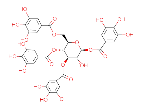 Molecular Structure of 26922-99-6 (1,3,4,6-Tetra-O-galloylglucose)