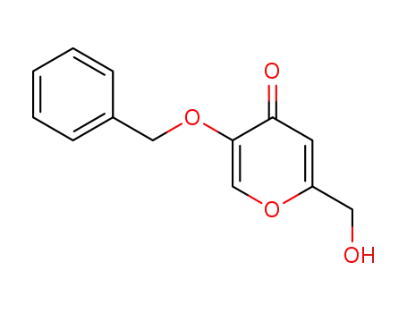 Molecular Structure of 15771-06-9 (5-(benzyloxy)-2-(hydroxymethyl)-4H-pyran-4-one)