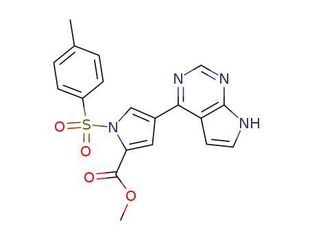 4-(7H-pyrrolo[2,3-d]pyrimidin-4-yl)-1-(toluene-4-sulfonyl)-1H-pyrrole-2-carboxylic acid methyl ester
