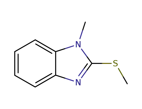 Molecular Structure of 4344-61-0 (1H-Benzimidazole,1-methyl-2-(methylthio)-(8CI,9CI))