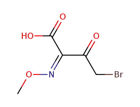 Molecular Structure of 79232-66-9 (Butanoic acid, 4-bromo-2-(methoxyimino)-3-oxo-,(2Z)-)