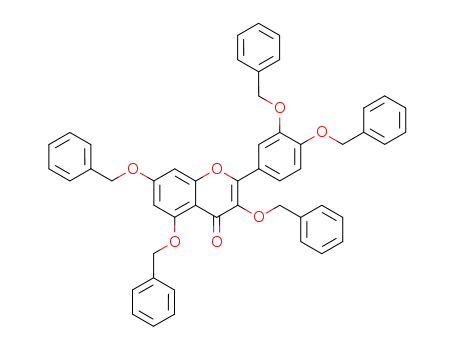Molecular Structure of 13157-90-9 (2-[3,4-bis(phenylmethoxy)phenyl]-3,5,7-tris(phenylmethoxy)chromen-4-on e)