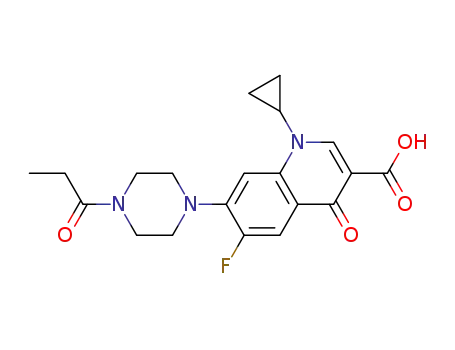 1‐cyclopropyl‐6‐fluoro‐4‐oxo‐7‐(4‐propionylpiperazin‐1‐yl)‐1,4‐dihydroquinoline‐3‐carboxylic acid