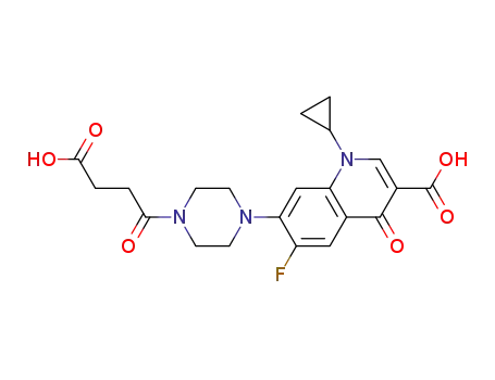 7-[4-(3-carboxypropionyl)piperazin-1-yl]-1-cyclopropyl-6-fluoro-4-oxo-1,4-dihydro-quinoline-3-carboxylic acid