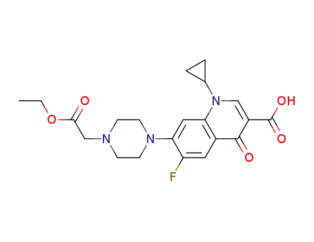 1-cyclopropyl-7-(4-(2-ethoxy-2-oxoethyl)piperazin-1-yl)-6-fluoro-4-oxo-1, 4-dihydroquinoline-3-carboxylic acid
