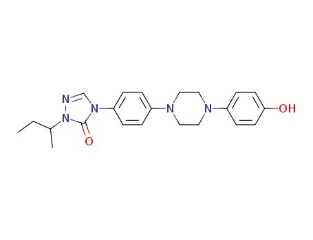 Molecular Structure of 106461-41-0 (2,4-DIHYDRO-4-[(4-(4-HYDROXYPHENYL)-1-PIPERAZINYL)PHENYL]-2-(1-METHYLPROPYL)-3H-1,2,4-TRIAZOLE-3-ONE)