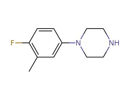 Molecular Structure of 140479-05-6 (Piperazine, 1-(4-fluoro-3-methylphenyl)-)