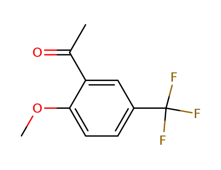 Molecular Structure of 503464-99-1 (1-(2-Methoxy-5-trifluoromethylphenyl)ethanone)